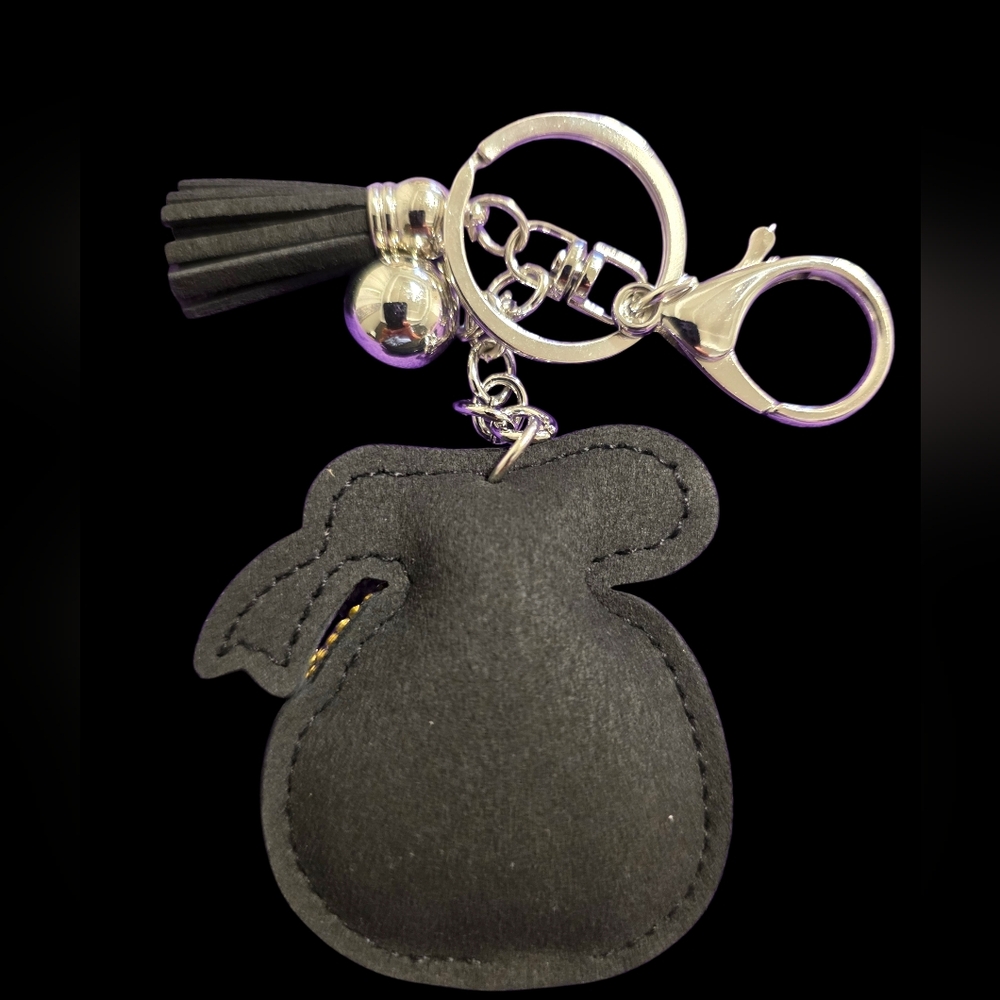 Crystal Embellished Donald Duck Bag Charm Keychain with Tassel - Picture 2 of 2